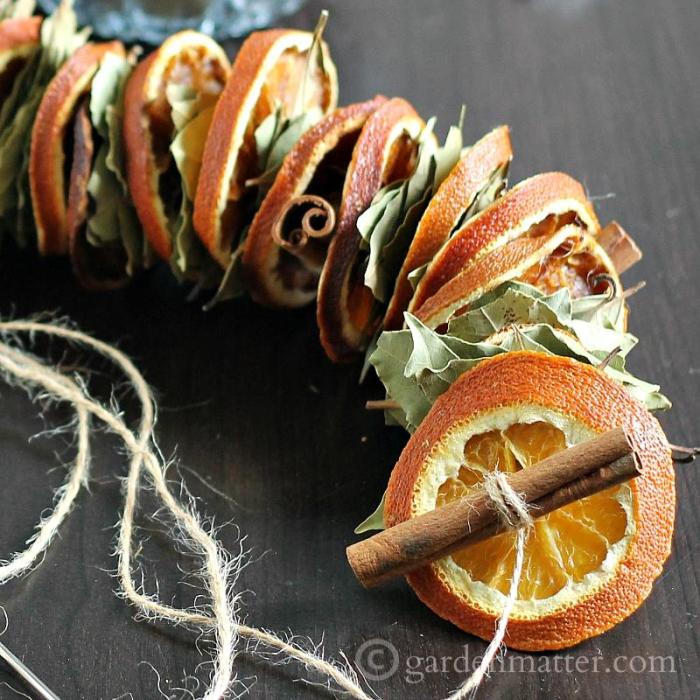 Diy orange garland