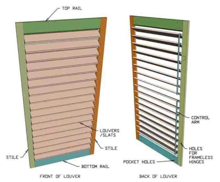 Shutters plantation thediyplan plywood slats louver