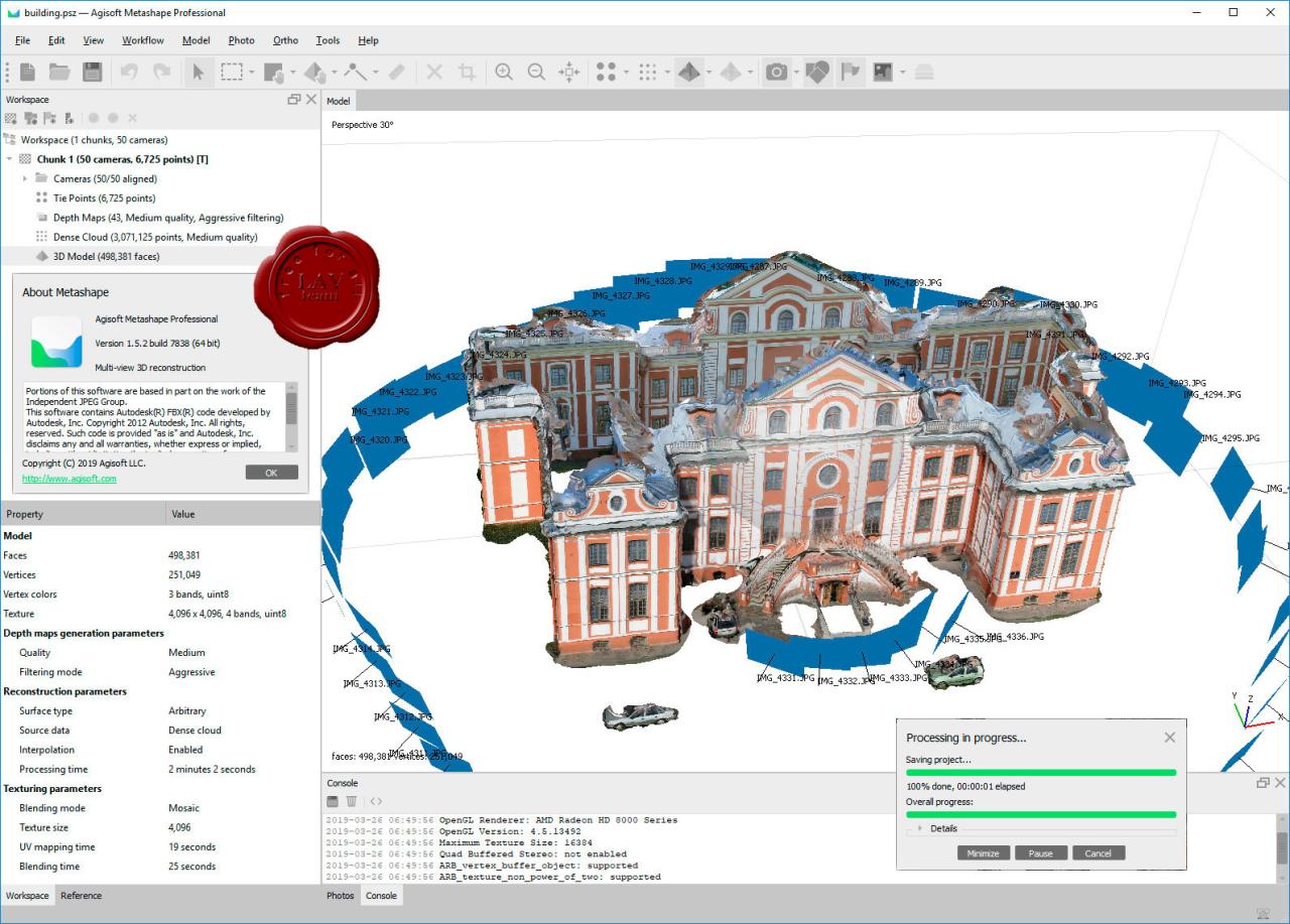 Agisoft photoscan modul