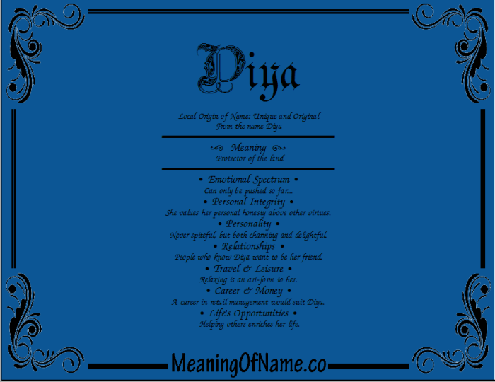 Diya meaning